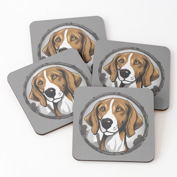 Item preview, american foxhound in cartouche designed and sold by Spanishsoul.