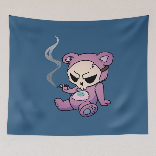 Item preview, Angsty Pink Teddy Bear Skull designed and sold by The-Roseworks.