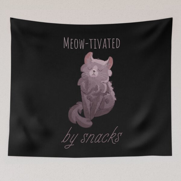 Item preview, Meow-tivated by snacks - Lilac American Curl Kitten designed and sold by FelineEmporium.