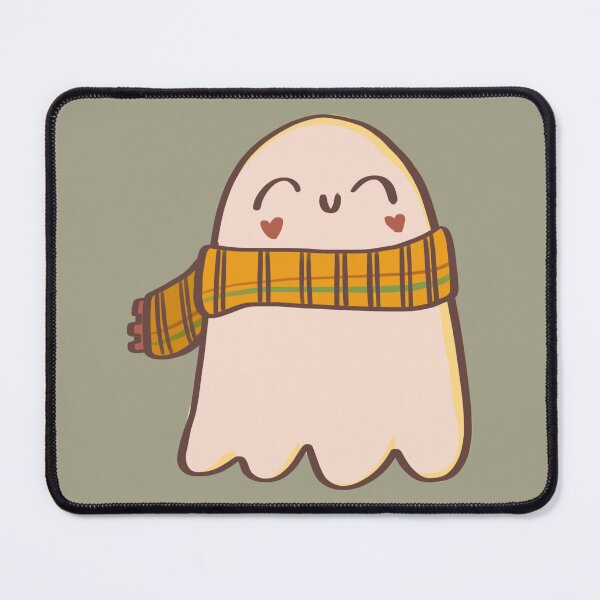 Item preview, cute ghost in a scarf designed and sold by crackheadruelx.