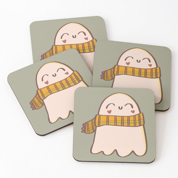 Item preview, cute ghost in a scarf designed and sold by crackheadruelx.