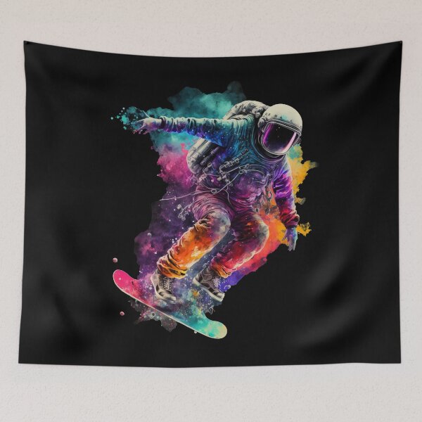 Item preview, Colorful Astronaut Snowboarding on Space designed and sold by Cybronauts.