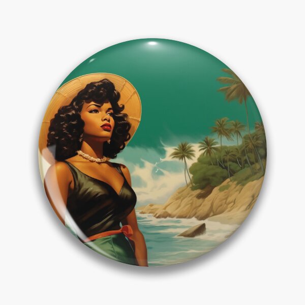Item preview, African-American Pinup Model, 1950s Beauty, Brown Betty Society, Blue Luella designed and sold by BrownBetties.