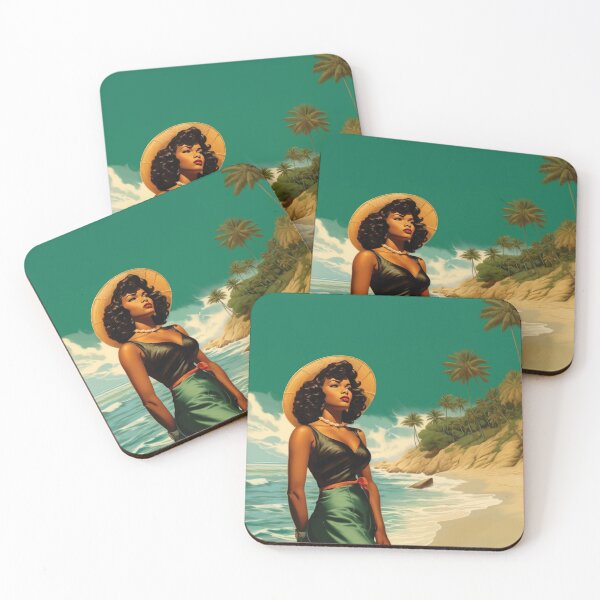 Item preview, African-American Pinup Model, 1950s Beauty, Brown Betty Society, Blue Luella designed and sold by BrownBetties.