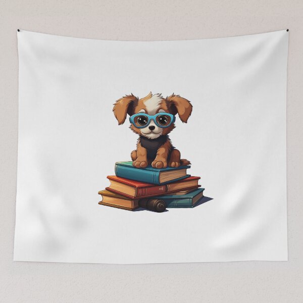 Item preview, Anime dog wear glass in classroom setting stikers designed and sold by SweetEvolution.