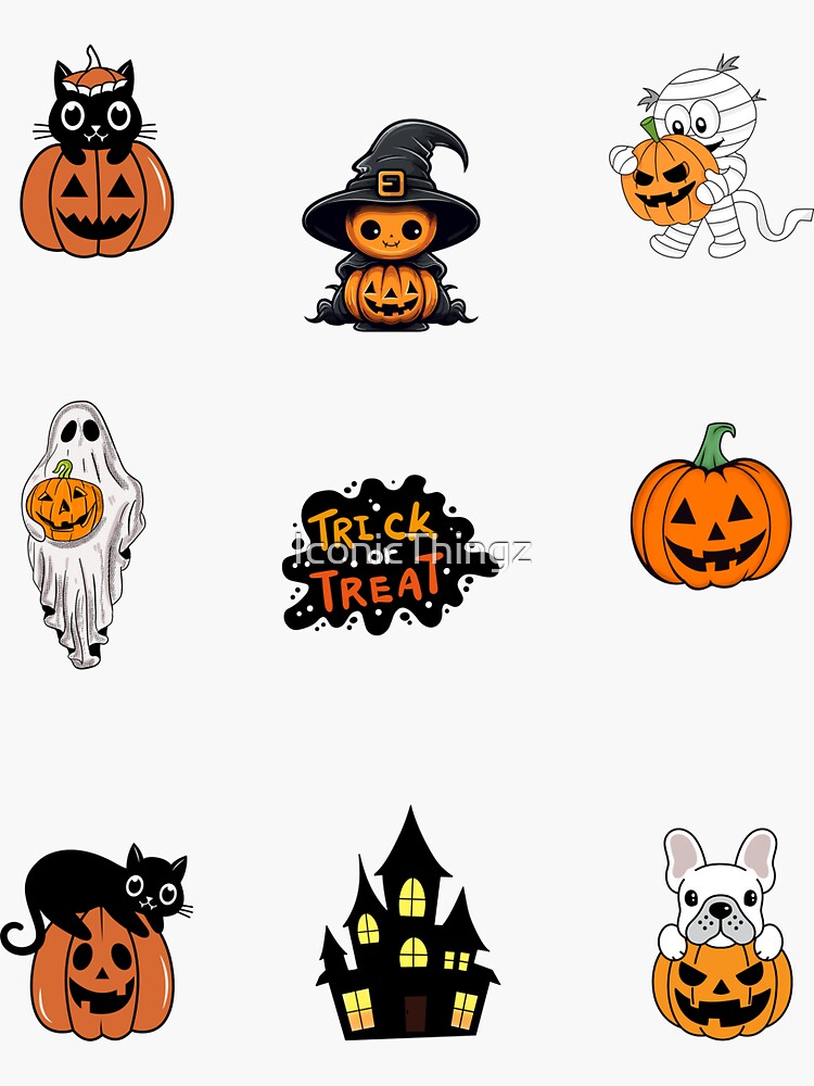 Ghost Halloween Pumpkin Orange Vinyl Sheets School Print Adhesive