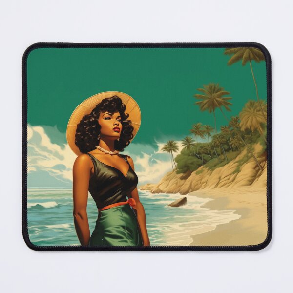 Item preview, African-American Pinup Model, 1950s Beauty, Brown Betty Society, Blue Luella designed and sold by BrownBetties.