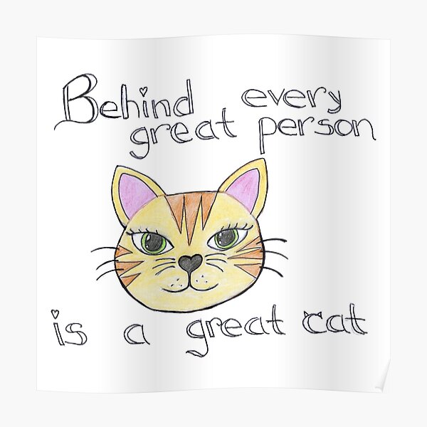 Poster Joyeux Anniversaire Chat Amant Mignon Cadeau Design Par Highartdesigns Redbubble