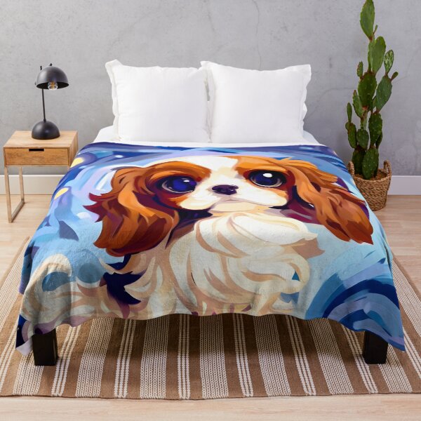 Item preview, Cavalier King Charles Spaniel in The Starry Night designed and sold by City0fDreams.