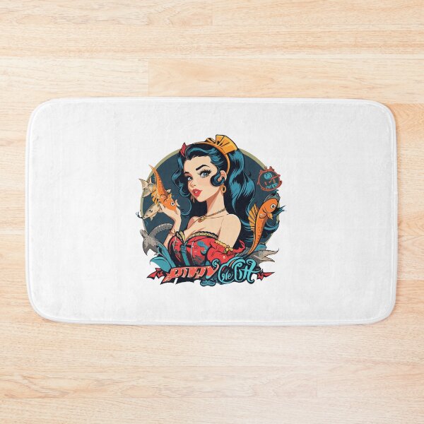 Item preview, girl and fish hooks designed and sold by scarlov.