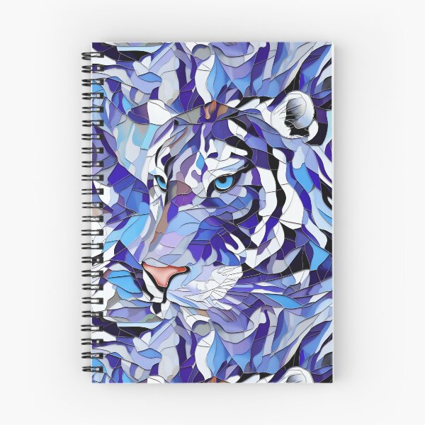 Item preview, Two White and Purple Tigers Pattern 1 designed and sold by SeeFutureDreams.