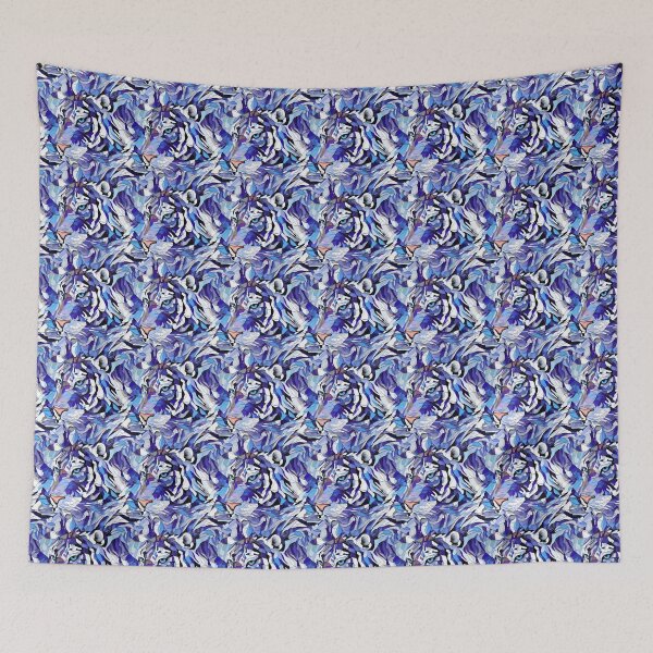 Item preview, Two White and Purple Tigers Pattern 1 designed and sold by SeeFutureDreams.