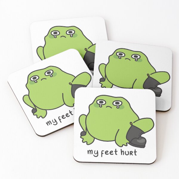 Item preview, My feet hurt - crying frog designed and sold by akuma-does-art.