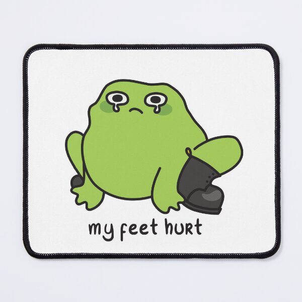 Item preview, My feet hurt - crying frog designed and sold by akuma-does-art.