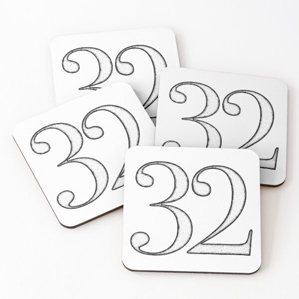 Item preview, Dotart/Dotwork illustration of Number 32 designed and sold by MagnetitaBySil.