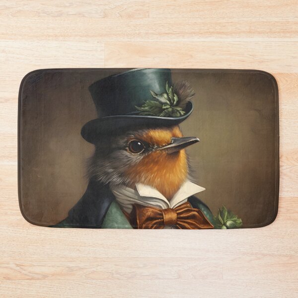 Item preview, Robin Portrait Dapper Animal Art designed and sold by ConfettiSkyArt.