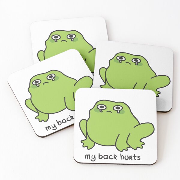 Item preview, My back hurts - crying frog designed and sold by akuma-does-art.