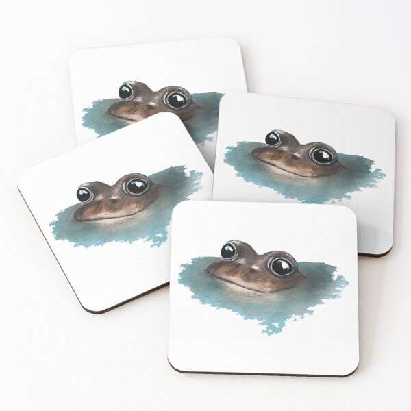 Item preview, Happy Frog watercolour painting designed and sold by Funsize-Art.