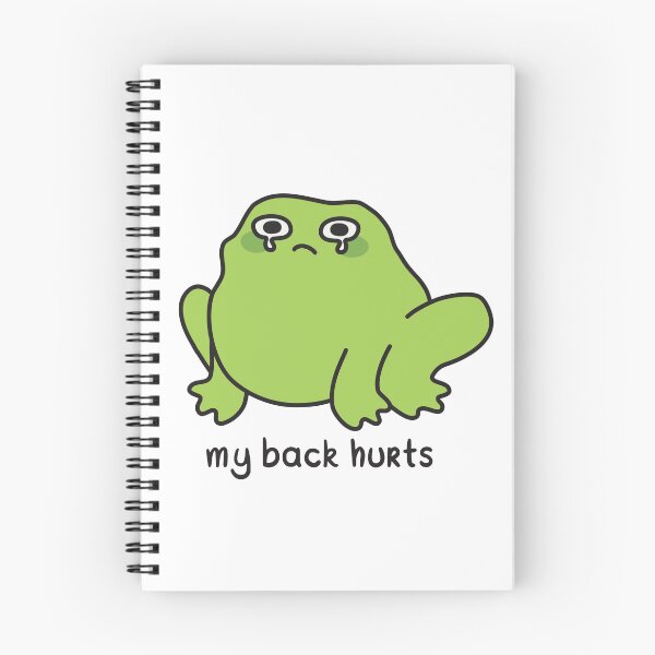 Item preview, My back hurts - crying frog designed and sold by akuma-does-art.