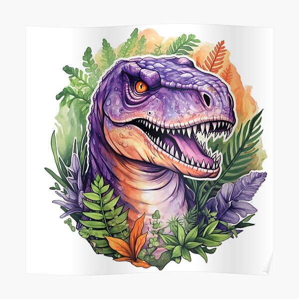 Indominus Rex Art Jurassic Dinosaur Watercolor Artwork -  Portugal