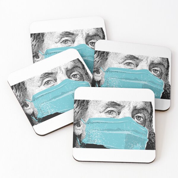 Item preview, Benjamin Franklin and COVID-19 face mask designed and sold by etraveler.
