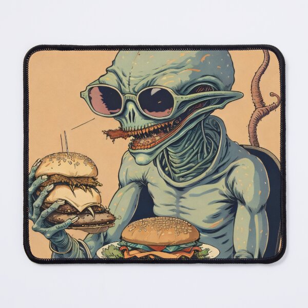 Item preview, An alien eats a hamburger designed and sold by Amitbasri.