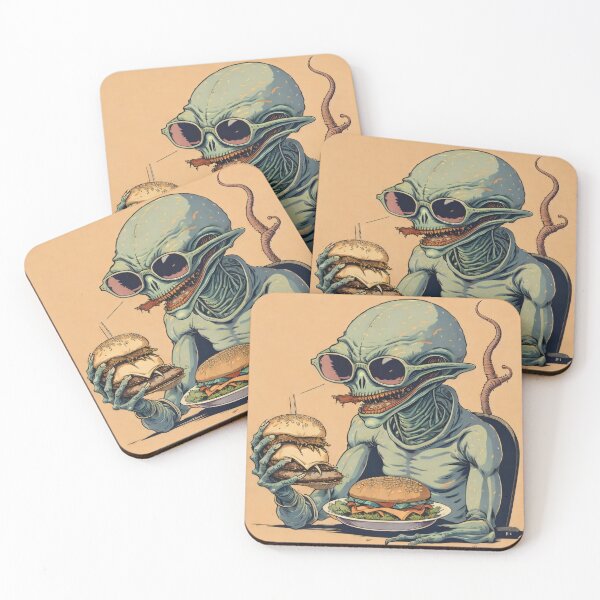 Item preview, An alien eats a hamburger designed and sold by Amitbasri.