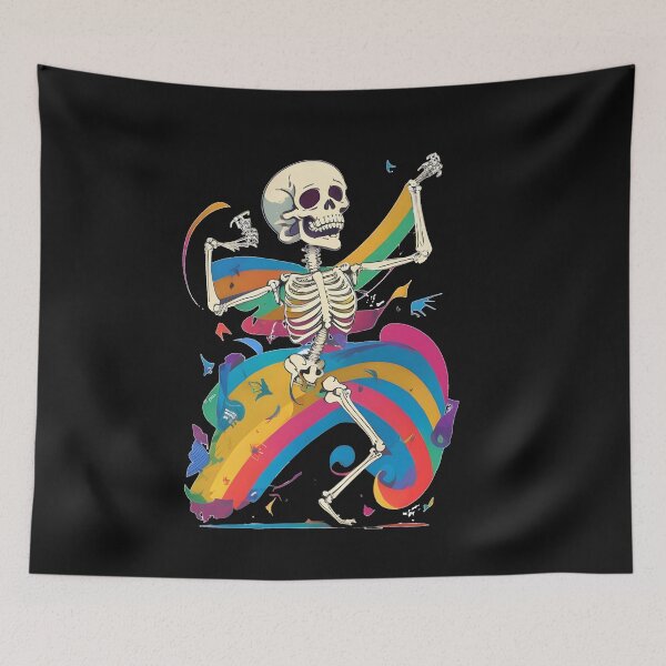 Item preview, The Groovy Dancing Skeleton Party designed and sold by zerzeed.