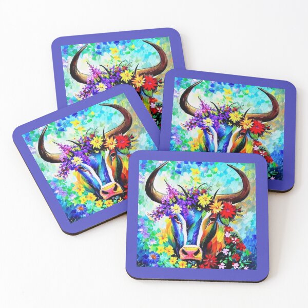 Item preview, Beautiful bull surrounded by wildflowers. designed and sold by Natalia-Vlad.