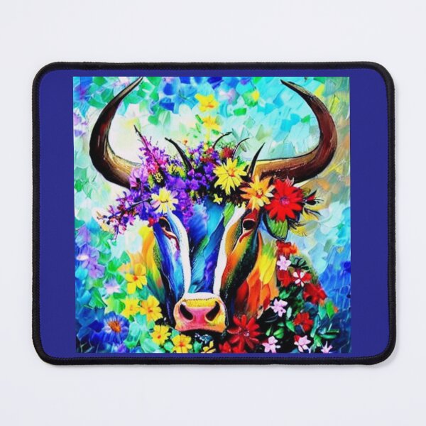 Item preview, Beautiful bull surrounded by wildflowers. designed and sold by Natalia-Vlad.