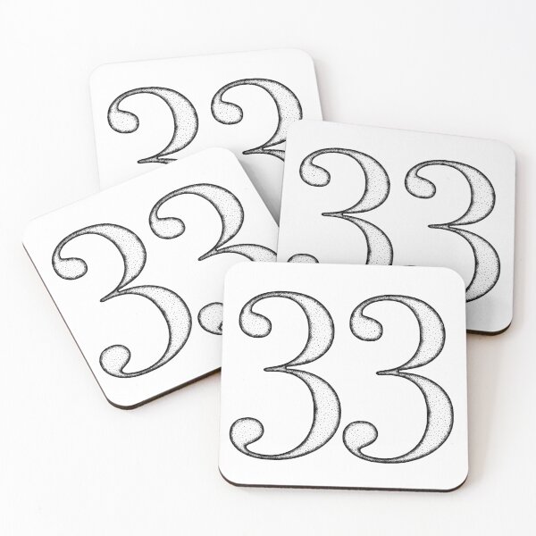 Item preview, Dotart/Dotwork illustration of Number 33 designed and sold by MagnetitaBySil.
