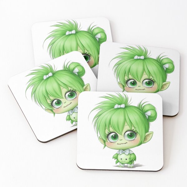 Item preview, Green cute monster Green hair, green eyes designed and sold by Gigglyvibes.