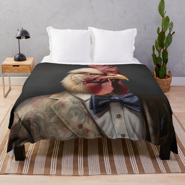 Item preview, Rooster Portrait Dapper Animal Art designed and sold by ConfettiSkyArt.