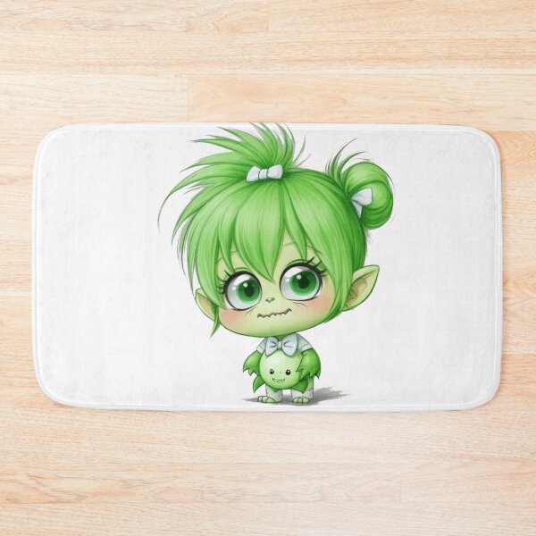 Item preview, Green cute monster Green hair, green eyes designed and sold by Gigglyvibes.