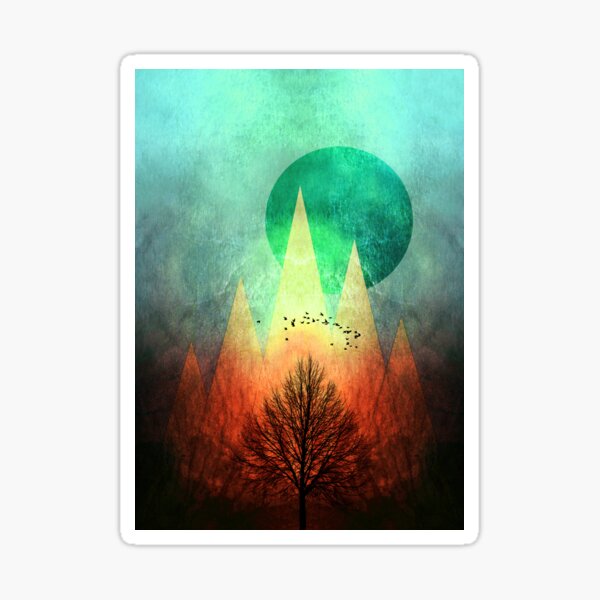 TREES under MAGIC MOUNTAINS II Portrait Sticker