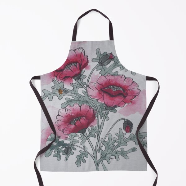 Item preview, Brilliant red poppies in loose water color style. designed and sold by RockPaperArt.