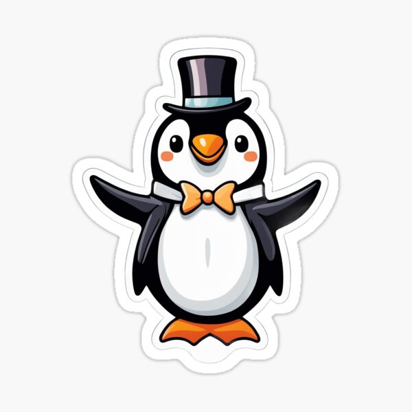 Artikel-Vorschau von Pinguin mit Zylinder, designt und verkauft von Maths-4-Nerds.