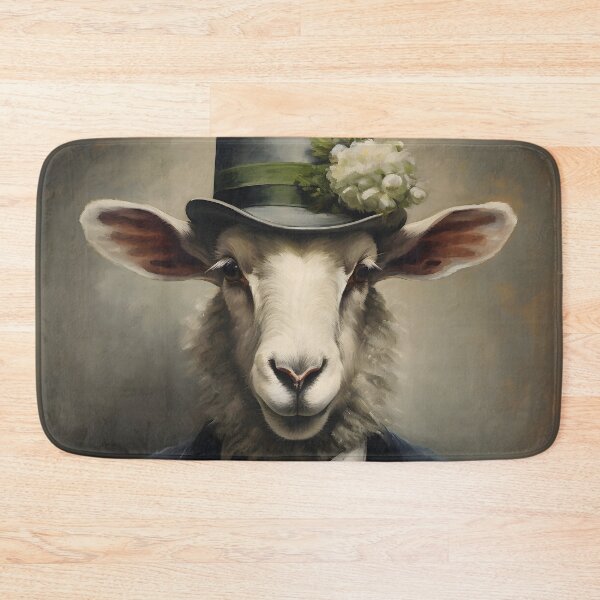 Item preview, Sheep Portrait Dapper Animal Art designed and sold by ConfettiSkyArt.