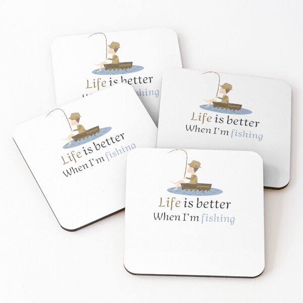Item preview, LIFE IS BETTER WHEN I'M FISHING. FUNNY GIFTS FOR ANGLERS designed and sold by light-artist.