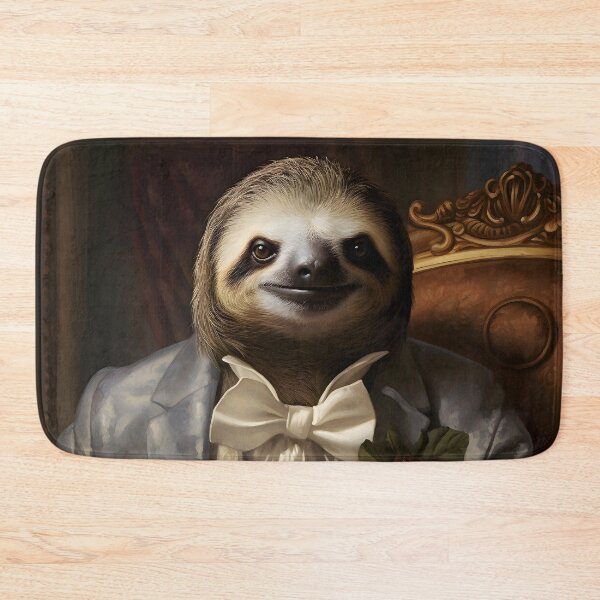 Item preview, Sloth Portrait Dapper Animal Art designed and sold by ConfettiSkyArt.