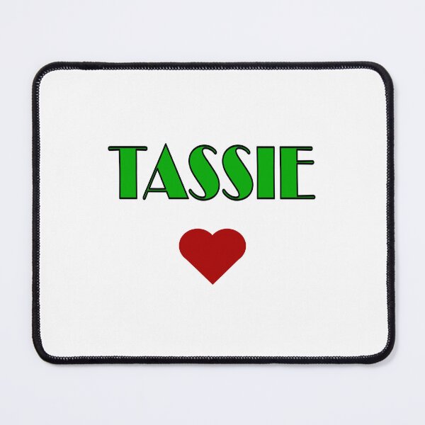 Item preview, Green Tassie Broadway Style Text, with Red Love Heart designed and sold by AASparksDesigns.