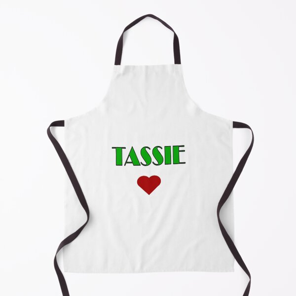 Item preview, Green Tassie Broadway Style Text, with Red Love Heart designed and sold by AASparksDesigns.