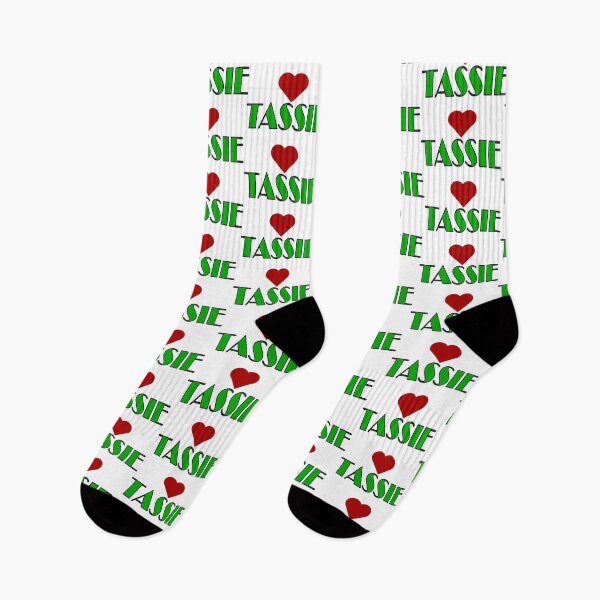 Item preview, Green Tassie Broadway Style Text, with Red Love Heart designed and sold by AASparksDesigns.