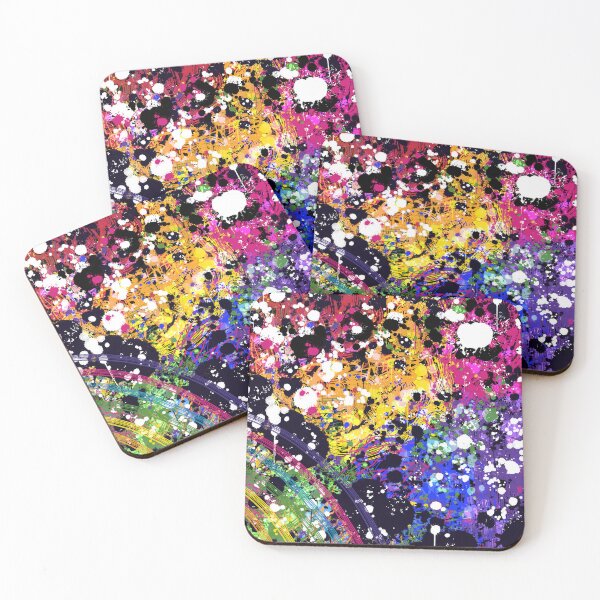 Item preview, Rainbow themed ink splatter painting designed and sold by Printpix.