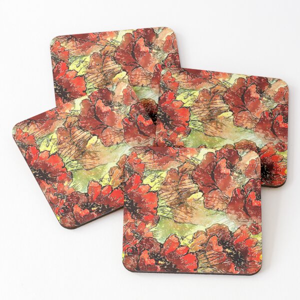 Item preview, Painted Poppy Flowers  All Over Pattern designed and sold by ToadsWorkshop.