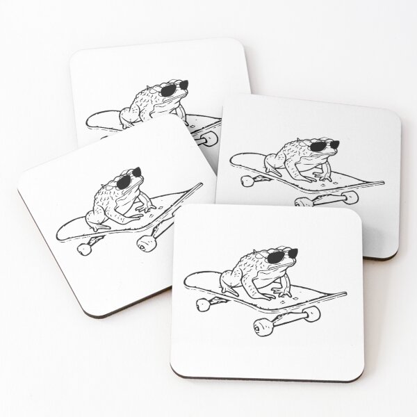 Item preview, frog with sunglasses riding a skateboard designed and sold by Constanza313.
