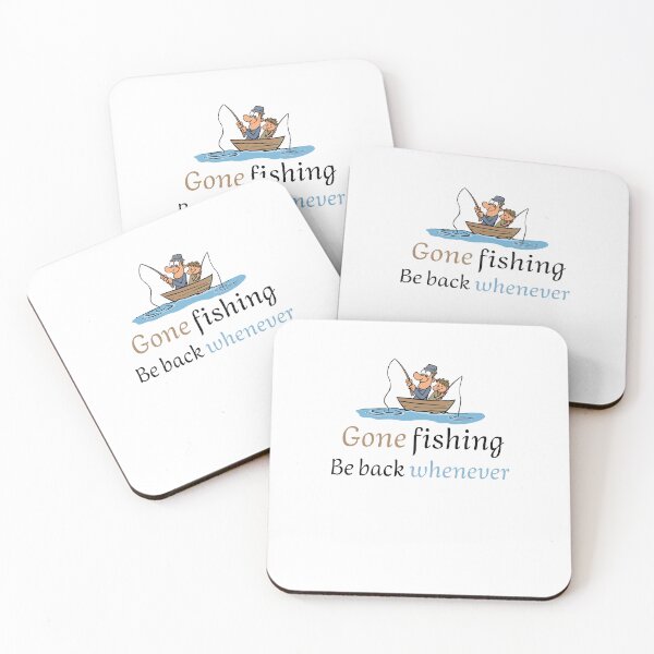 Item preview, GONE FISHING, BE BACK WHENEVER. FUNNY GIFTS FOR ANGLERS. designed and sold by light-artist.