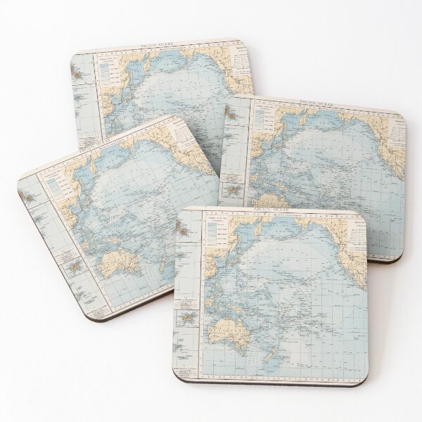 Item preview, Vintage Map of the Pacific Ocean (1900) designed and sold by BravuraMedia.