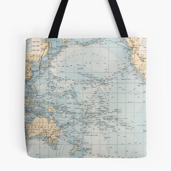 Item preview, Vintage Map of the Pacific Ocean (1900) designed and sold by BravuraMedia.
