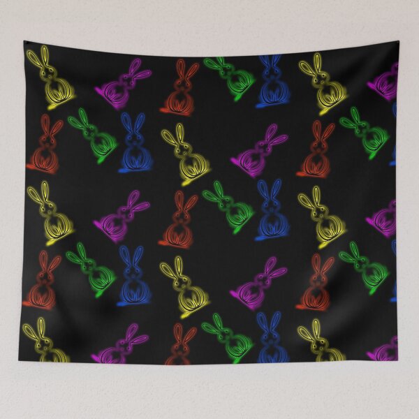 Item preview, Neon Multicolor Bunnies designed and sold by MyBunnyverse.